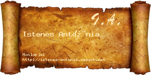 Istenes Antónia névjegykártya